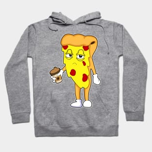 Pizza with Salami Cheese & Coffee Hoodie